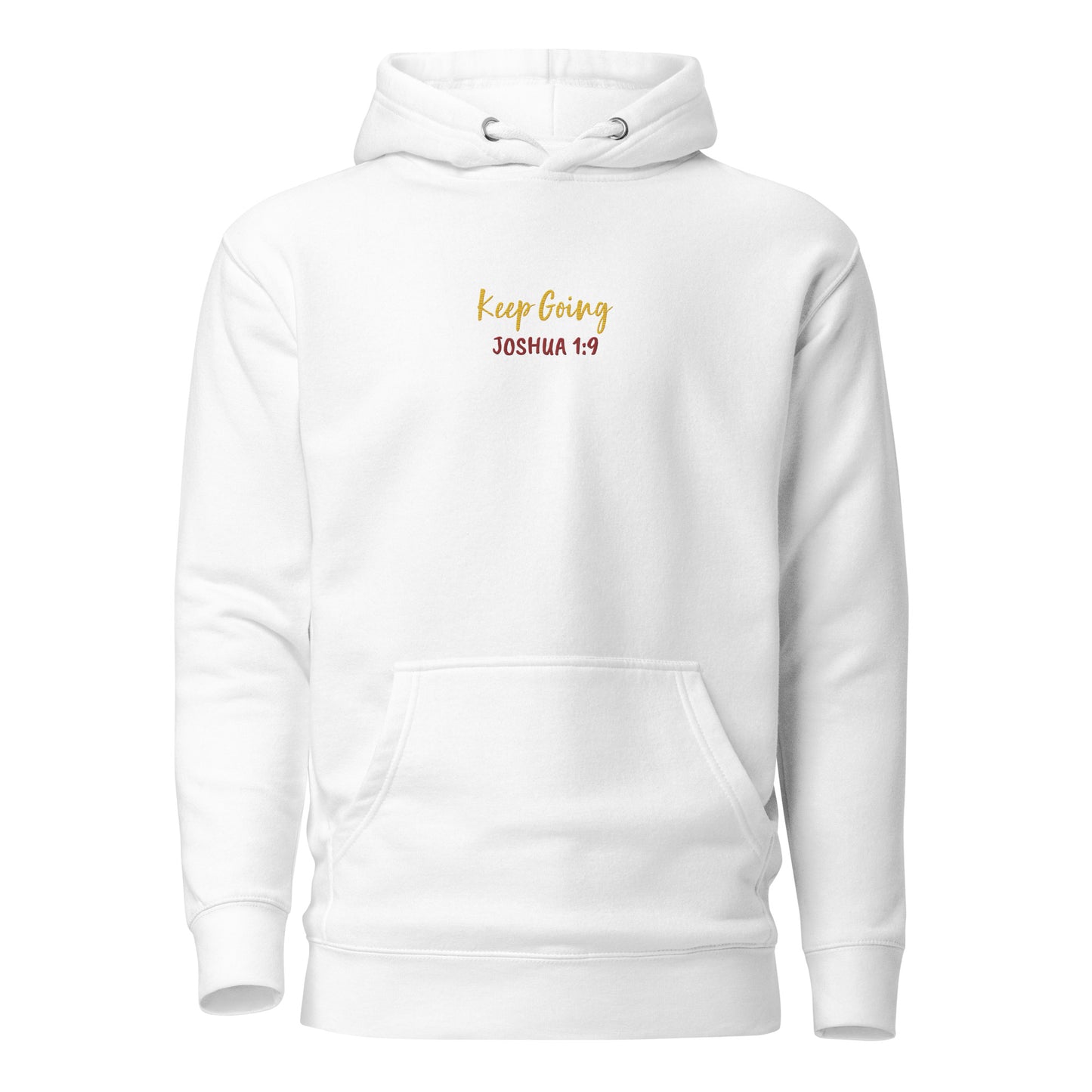 Embroidered Unisex "Keep Going" Centered Hoodie
