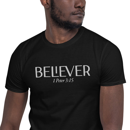 BELIEVER Embroidery Short-Sleeve Unisex T-Shirt