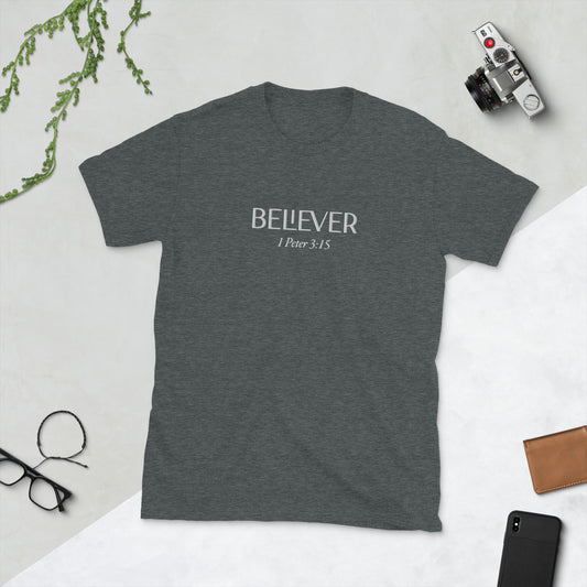 BELIEVER Embroidery Short-Sleeve Unisex T-Shirt