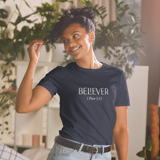BELIEVER Embroidery Short-Sleeve Unisex T-Shirt