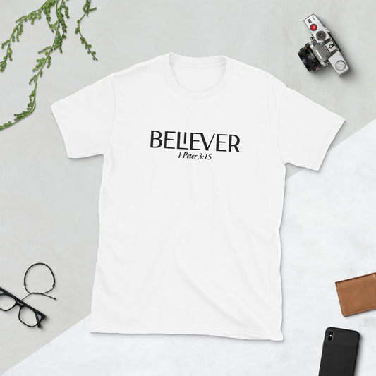 BELIEVER Embroidery Short-Sleeve Unisex T-Shirt