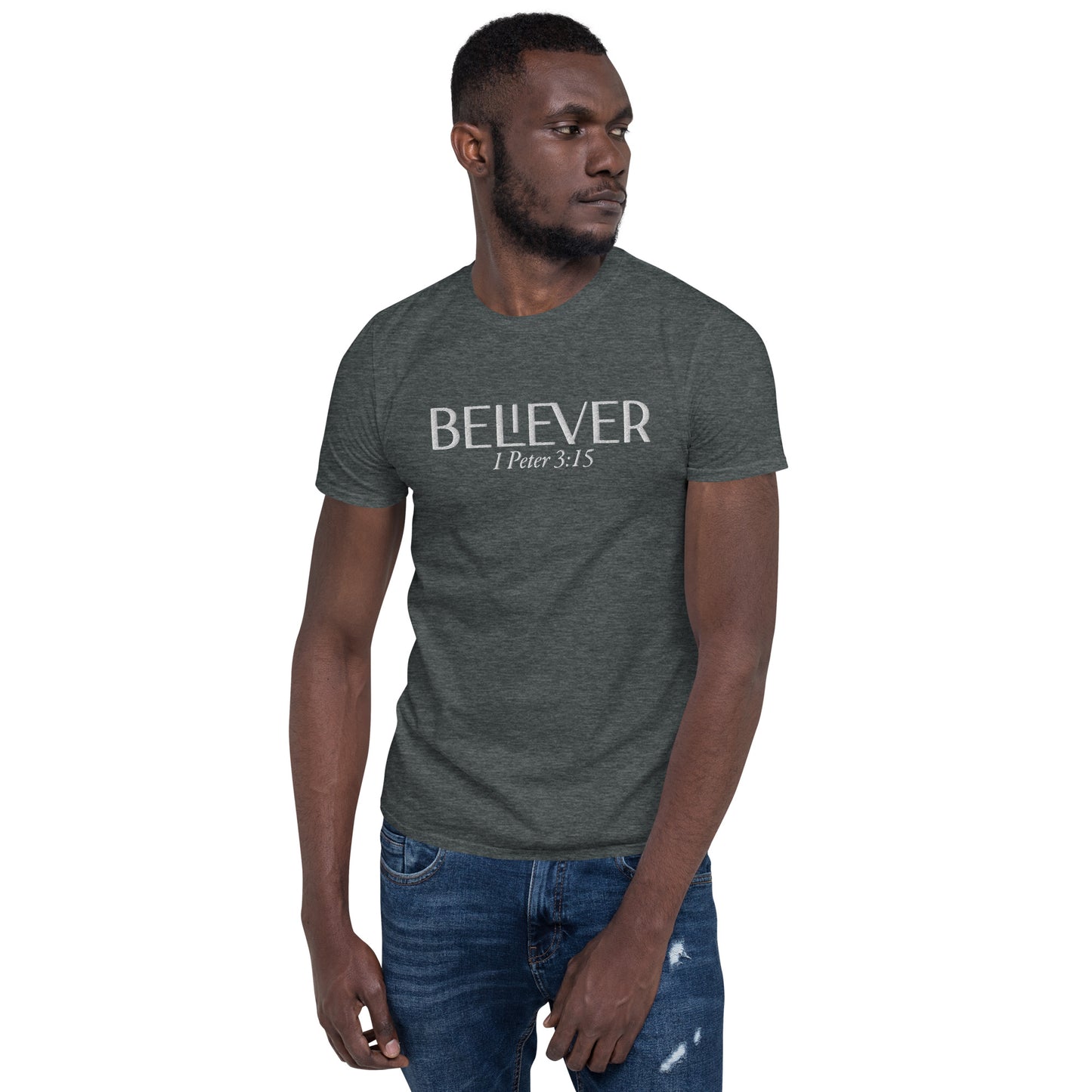 BELIEVER Embroidery Short-Sleeve Unisex T-Shirt
